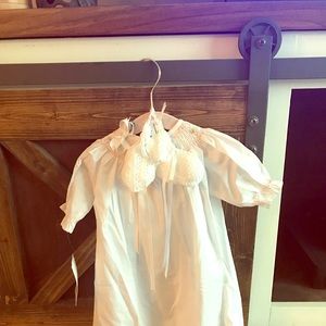 0-3 months gown with shoes